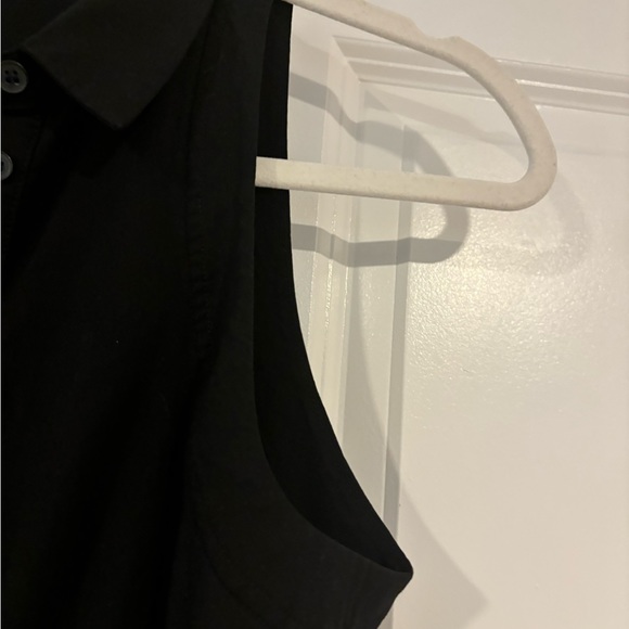 ALLSAINTS Women's Black Button Front Sleeveless Mel Shirt Dress Size US 0 - Picture 5 of 9